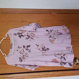 Womens plus size 3X pink floral top.